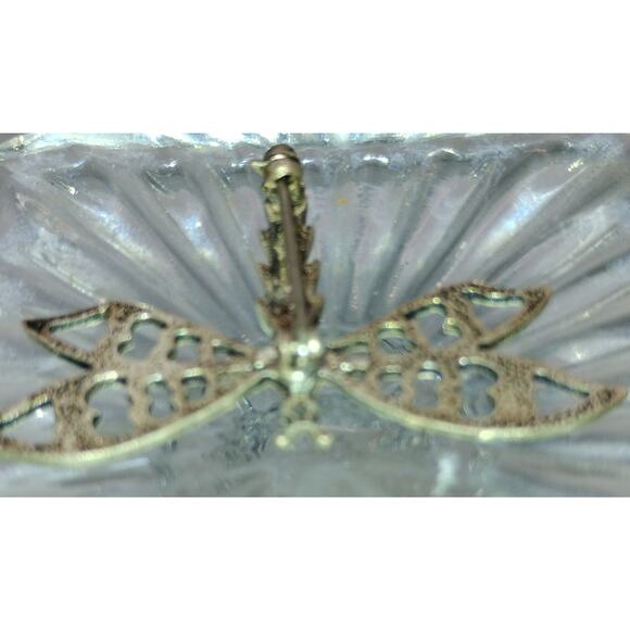 Vintage Jewelry - Vintage Sterling Silver Dragonfly Brooch – 925 Filigree Openwork Pin (1980s)